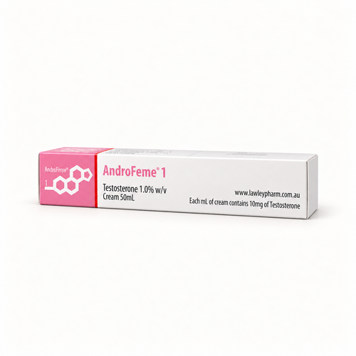 Androfeme 1% testosterone cream 50ml box