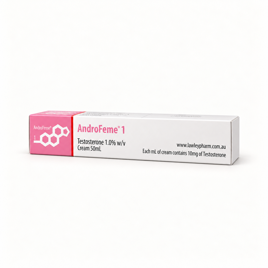 Androfeme 1% testosterone cream 50ml box