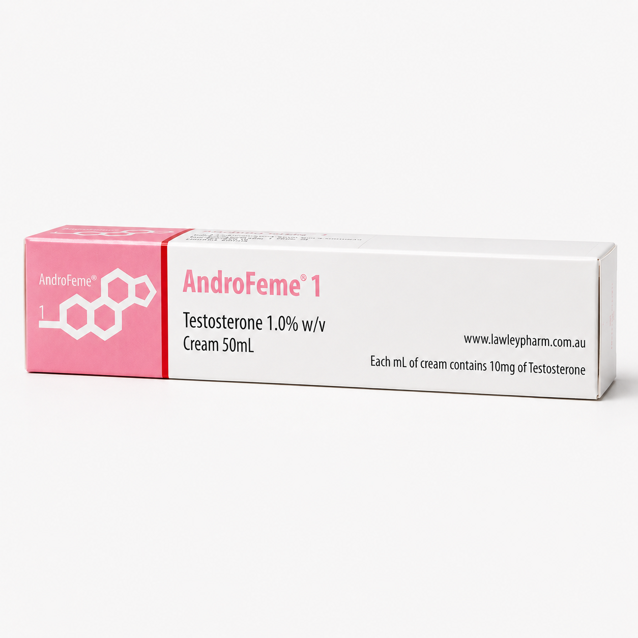 Androfeme 1% testosterone cream 50ml box