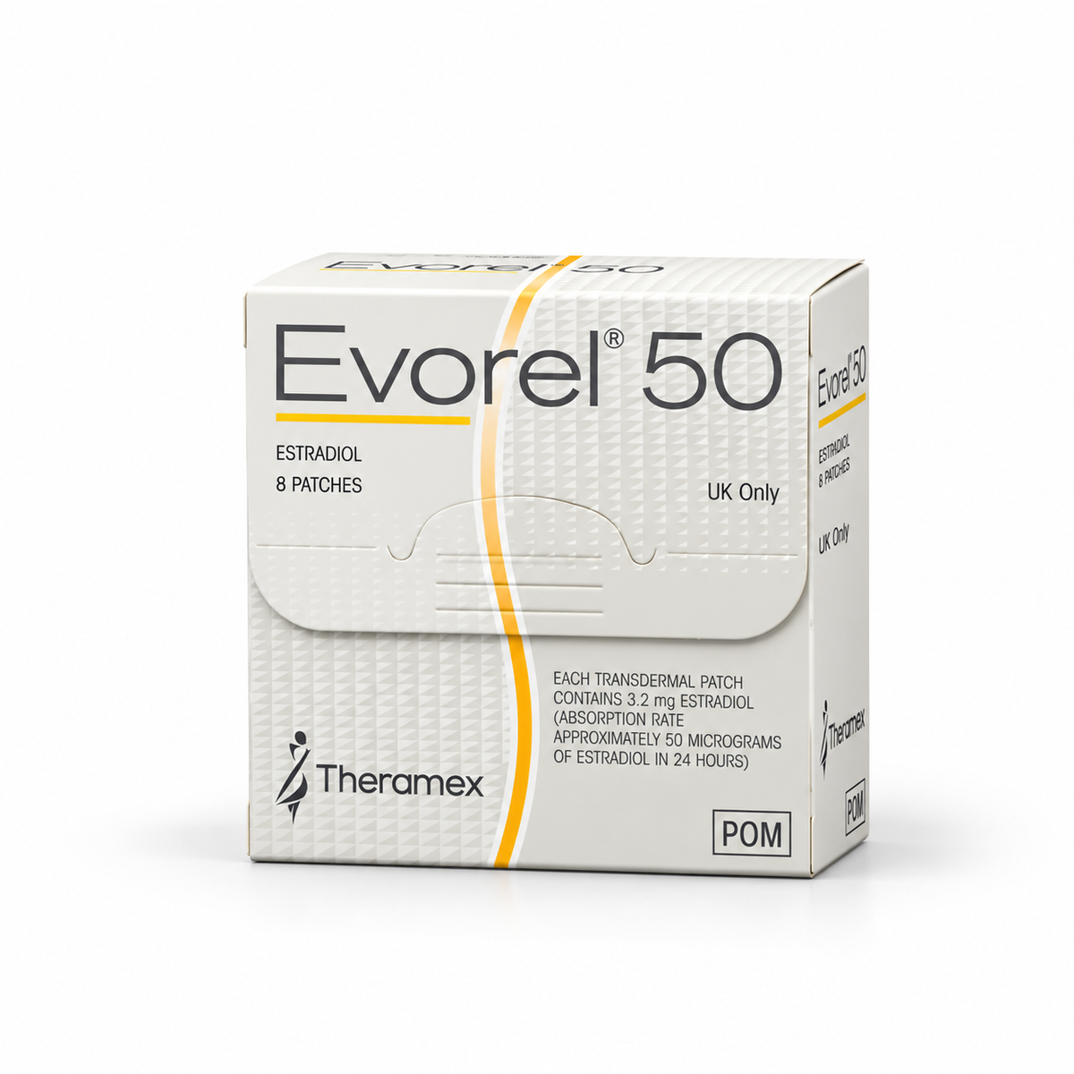 Evorel 50 8 patches Each patch contains 3.2mg estradiol