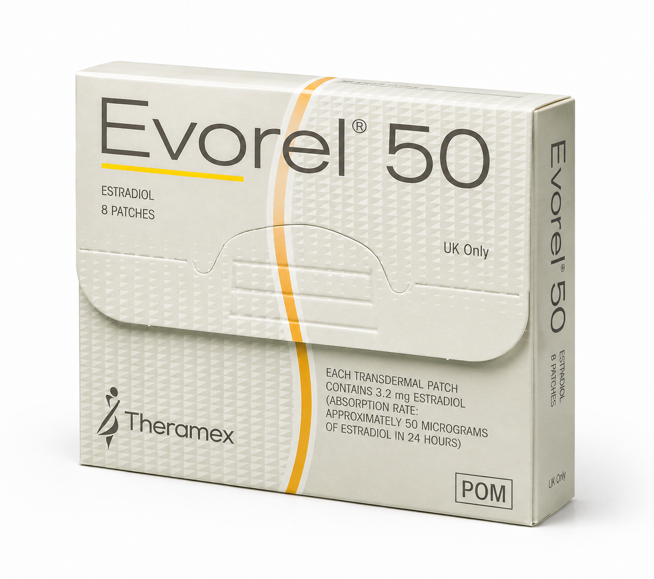 Evorel 50 8 patches Each patch contains 3.2mg estradiol
