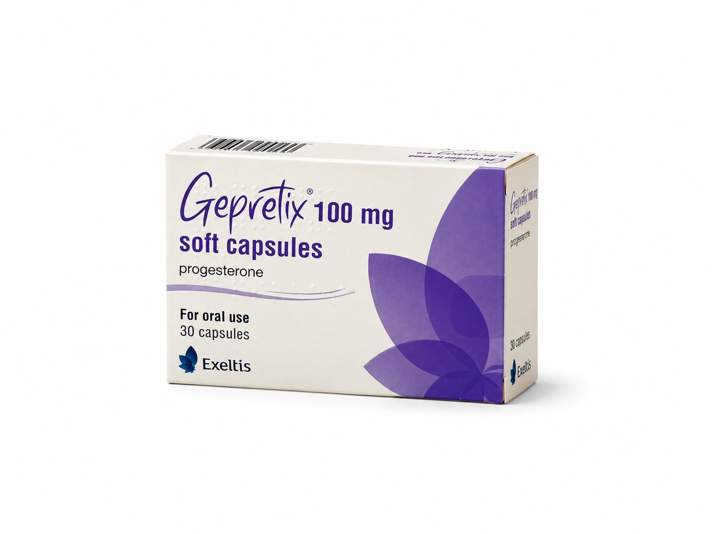 Gepretix 100 mg soft capsules containing progesterone 30 capsules
