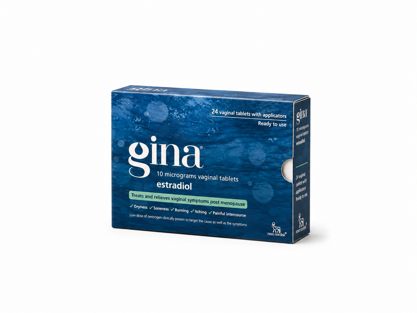 Gina 10 micrograms vaginal tablets 24 vaginal tablets with applicators