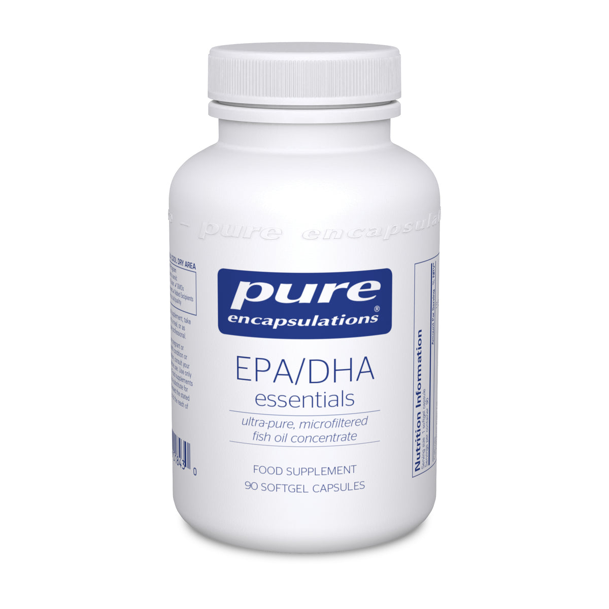 Pure encapsulations EPA/DHA essentials food supplement 90 softgel capsules