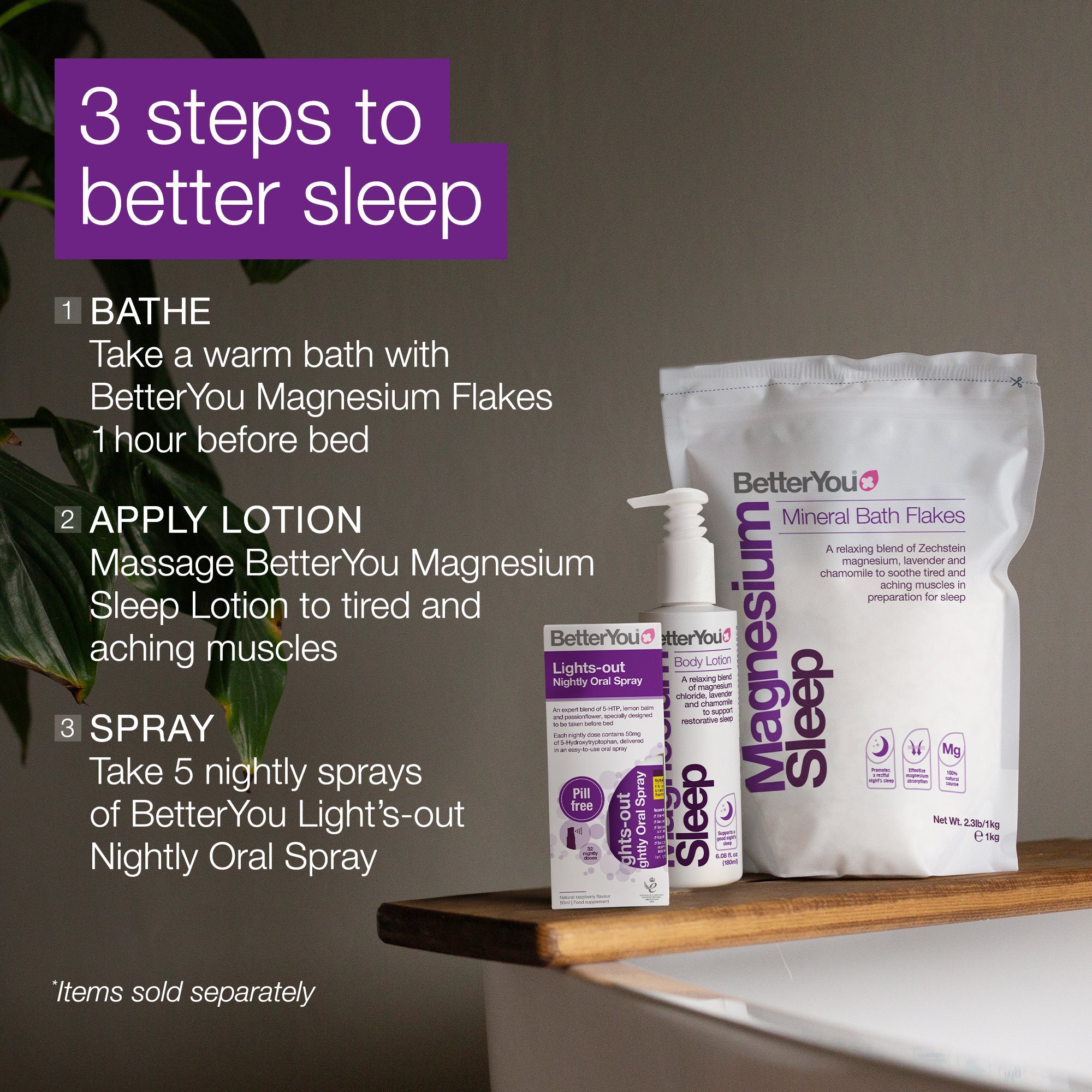 BetterYou Magnesium Sleep Bath Flakes