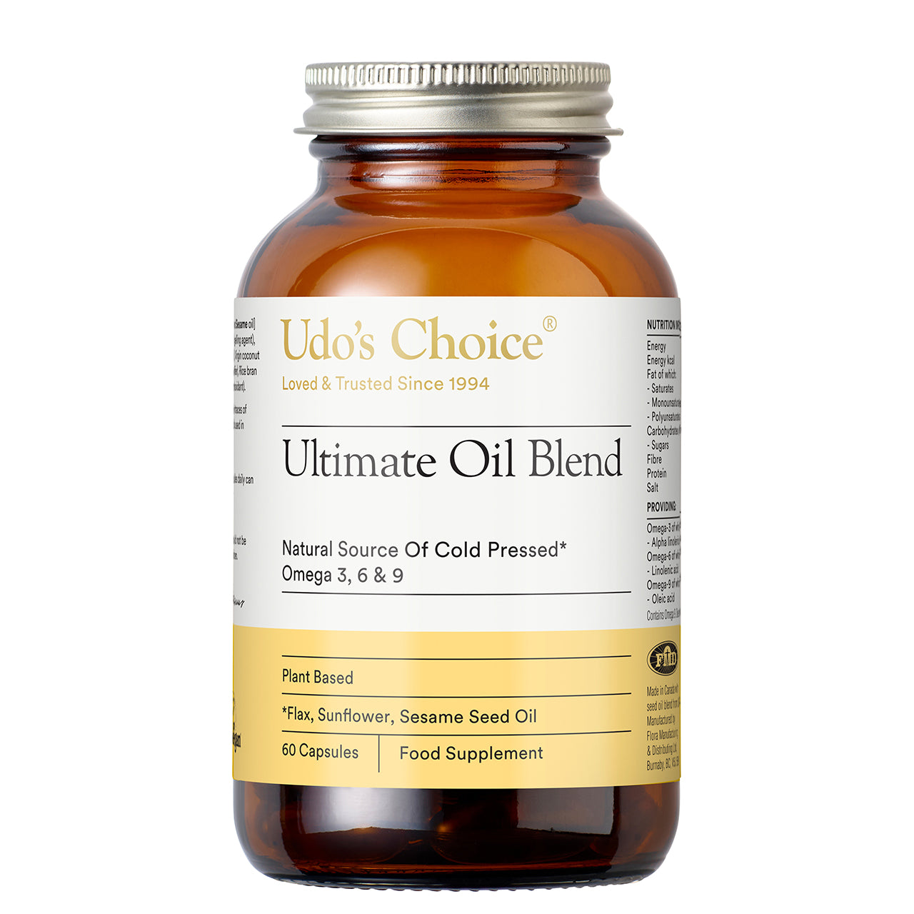 Udo's Choice Ultimate Oil Blend Omega 3, 6 & 9 Capsules