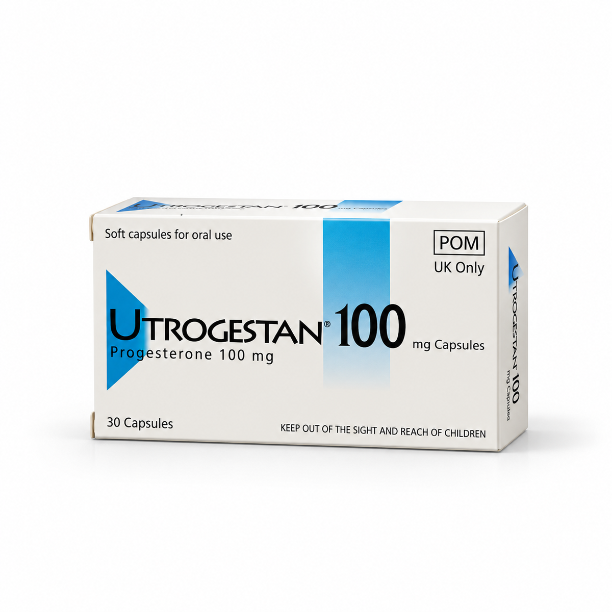 Utrogestan 100mg progesterone capsules 30 capsules 
